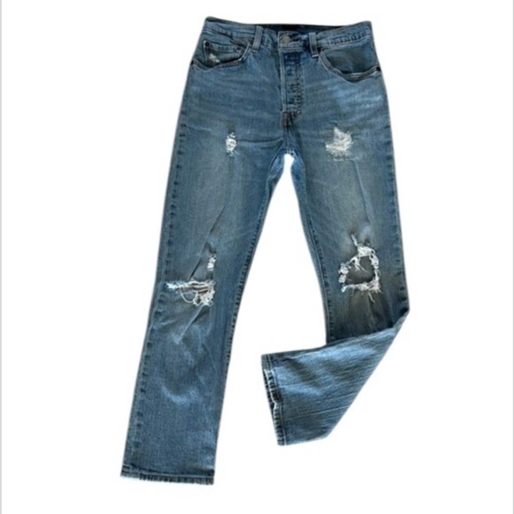 Levi's premium 501 jeans size 27 distressed